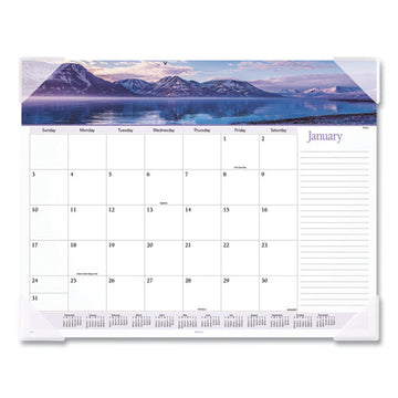 AT-A-GLANCE® Landscape Panoramic Desk Pad, Landscapes Photography, 22 X 17, White Sheets, Clear Corners, 12-month (jan-dec): 2022 freeshipping - TVN Wholesale
